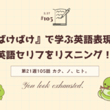 「ばけばけ」の英語セリフをリスニング！ドラマで学ぶ英語表現（第21週105「カク、ノ、ヒト。」）