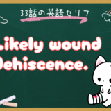 Likely wound dehiscence. の意味は？｜朝ドラ『風、薫る』第33話の医療英語を深掘り解説